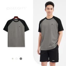 Thumbnail Áo Phông Raglan Cotton Thêu "P" Phối Tay PATTERN PA047 4