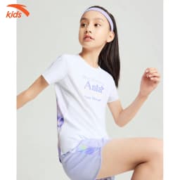 Thumbnail Áo Phông Thể Thao Bé Gái Anta Kids Running co giãn 4 chiều 3624B5110 3