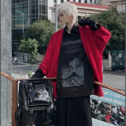 Thumbnail Áo phông Unisex Zune.zx, ngắn tay in họa tiết Nhật Bản, TSUNAMI TEE 2