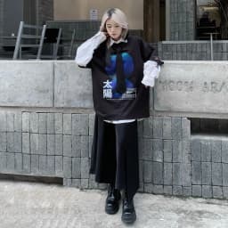 Thumbnail Áo phông Unisex Zune.zx, ngắn tay in họa tiết Nhật Bản, DARK SUN TEE 4