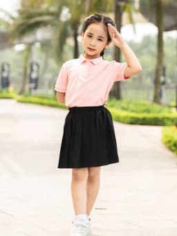 Thumbnail Áo polo bé gái RIOMIO size 21-42kg tay ngắn cổ bẻ cho bé đi học RA506 2