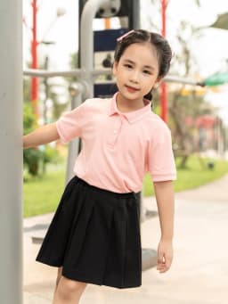 Thumbnail Áo polo bé gái RIOMIO size 21-42kg tay ngắn cổ bẻ cho bé đi học RA506 3