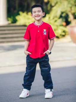 Thumbnail Áo polo bé trai có cổ Rabity ngắn tay 901.006 1