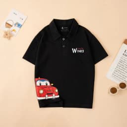 Thumbnail Áo polo bé trai in hình ô tô cotton 4 chiều mềm mại - Áo thun có cổ cho bé LOZA KIDS PL3051 2