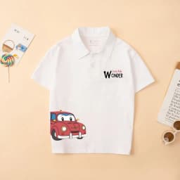 Thumbnail Áo polo bé trai in hình ô tô cotton 4 chiều mềm mại - Áo thun có cổ cho bé LOZA KIDS PL3051 4