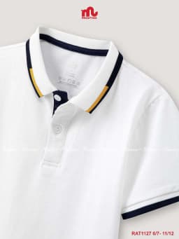 Thumbnail Áo polo bé trai Riomio áo có cổ cho bé chất liệu cotton, phối tay năng động RAT1127 1