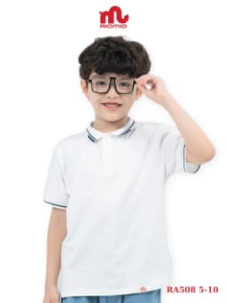 Thumbnail Áo polo bé trai RIOMIO size 21-42kg, phối kẻ năng động style Hàn Quốc, vải cotton co giãn tốt -RA508 1