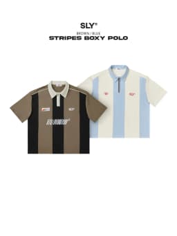 Thumbnail Áo Polo Boxy Stripes SLY Cotton 2 phối màu Form rộng 1