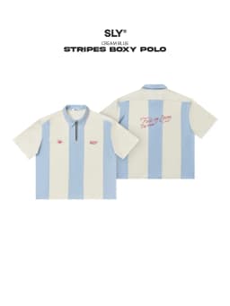 Thumbnail Áo Polo Boxy Stripes SLY Cotton 2 phối màu Form rộng 4