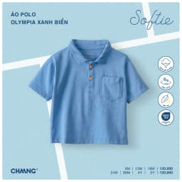 Thumbnail Áo polo cộc tay cúc ngực dáng ôm Olympia cho bé trai 1