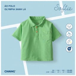 Thumbnail Áo polo cộc tay cúc ngực dáng ôm Olympia cho bé trai 2