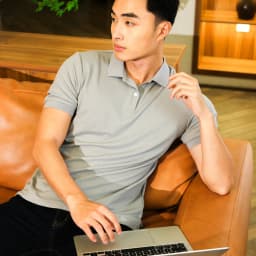 Thumbnail Áo polo cộc tay nam Phan Nguyễn, chất liệu cotton mềm mại, thoáng mát, hạn chế nhăn nhàu, khử mùi tốt APC.241-242 2