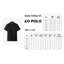 Thumbnail Áo Polo Đen 9APCT538DEN Biluxury Cổ Viền Cam Kháng Khuẩn Chống Nhăn Bền Màu 1
