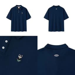 Thumbnail Áo Polo Form rộng NOAM Teeny Homies Cotton 100% mềm mịn vượt trội - Màu hồng/ Navy/ Xanh pastel/ Nâu 3