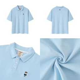 Thumbnail Áo Polo Form rộng NOAM Teeny Homies Cotton 100% mềm mịn vượt trội - Màu hồng/ Navy/ Xanh pastel/ Nâu 4