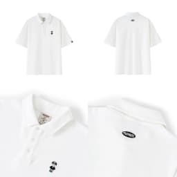 Thumbnail Áo Polo Form rộng NOAM Teeny Homies Cotton 100% mềm mịn vượt trội - Màu đen/ trắng 2