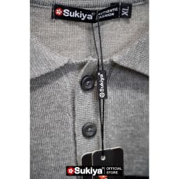 Thumbnail Áo Polo Len Dệt Kim Nam SUKIYA Premium Kẻ Len Mát Cotton Thấm Mồ Hôi mùa Hè AL74 4