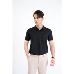 Thumbnail Áo polo MMANS màu đen đơn giản tinh tế chất vải poly cao cấp co giãn 4 chiều không nhăn nhàu 4