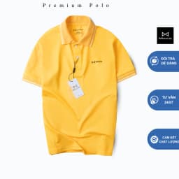 Thumbnail Áo polo MMANS màu vàng phối viền đơn giản tinh tế chất vải poly cao cấp co giãn 4 chiều không nhăn nhàu 1