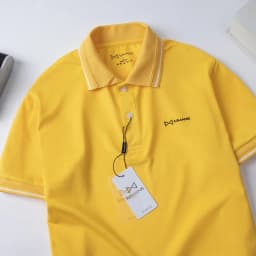 Thumbnail Áo polo MMANS màu vàng phối viền đơn giản tinh tế chất vải poly cao cấp co giãn 4 chiều không nhăn nhàu 2