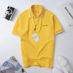 Thumbnail Áo polo MMANS màu vàng phối viền đơn giản tinh tế chất vải poly cao cấp co giãn 4 chiều không nhăn nhàu 3