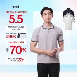 Thumbnail Áo Polo Nam 4MEN Bo Sọc Form Regular PO136 chất thun tổ ong, basic, thanh lịch, thoáng mát 1