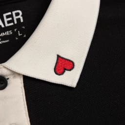 Thumbnail Áo polo nam Ace Of Hearts vải Cotton Pique cao cấp, họa tiết thêu cổ trẻ trung, sọc tay mới lạ -FEAER 3