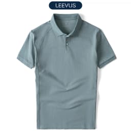 Thumbnail Áo polo nam Basic màu trơn phối gân dọc tinh tế, màu lịch lãm Leevus APL37 1
