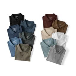 Thumbnail Áo polo nam Basic màu trơn phối gân dọc tinh tế, màu lịch lãm Leevus APL37 2