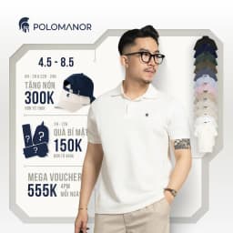 Thumbnail Áo polo nam BASIC SYMBOL vải cá sấu cotton interlock xuất xịn, thanh lịch, sang trọng - POLOMANOR 1