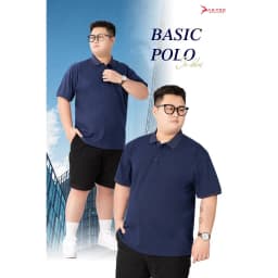 Thumbnail Áo Polo Nam Bigsize 80-140KG AKYOO Cao Cấp Cotton Co Giãn, Thâm Hút Mồ Hôi, Áo Polo Bigsize- PL DEN SP-PL THAN SP 3