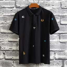Thumbnail Áo POLO Nam Bigsize 80-140KG AKYOO Cao Cấp Cotton Co Giãn, Thâm Hút Mồ Hôi, Áo Polo Ngoại Cỡ - PL DEN HINH 3