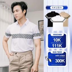 Thumbnail Áo polo nam cao cấp AKUBA vải cá sấu thoáng mát, mềm mại, form slimfit | 01J0606 1