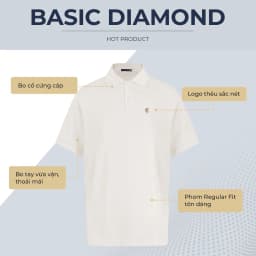 Thumbnail Áo polo nam cao cấp BASIC DIAMOND, chất liệu mới CVC Diamond, thanh lịch sang trọng - POLOMANOR 4