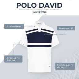 Thumbnail Áo polo nam cao cấp DAVID, BST SÁNH ĐÔI, vải cá sấu cotton interlock, thanh lịch, sang trọng - POLOMANOR 4