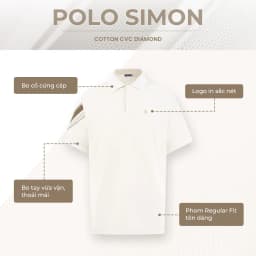 Thumbnail Áo polo nam cao cấp SIMON, chất liệu mới CVC Diamond, thanh lịch sang trọng - POLOMANOR 2