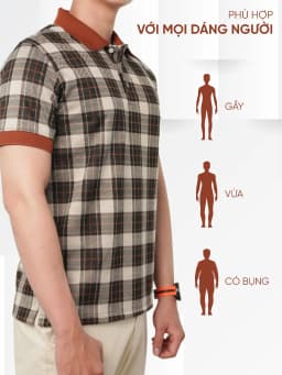Thumbnail Áo polo nam caro SIVO vải cotton sợi dệt kim trẻ trung, thanh lịch, sang trọng - HUSSIO 3