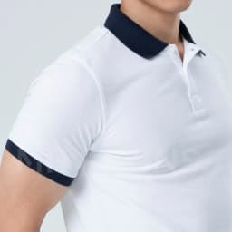 Thumbnail Áo Polo Nam Cổ Bẻ Màu Trắng Phối Bo Xanh Đen Vải Cotton Cá Xấu Thương Hiệu MrTwins® 2