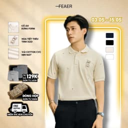 Thumbnail Áo Polo Nam Cổ Bẻ Rabbit  thêu hoạ tiết thỏ , chất cotton CVC thoáng mát, kiểu dáng trẻ trung, thanh lịch - FEAER 1