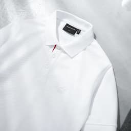 Thumbnail Áo Polo Nam Collage Piece White, Chất Vải Cá Sấu CVC Thoải Mái, PL0154, SOMEHOW 3