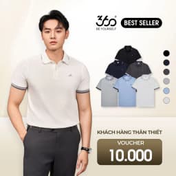 Thumbnail Áo polo nam COOL TOUCH cao cấp, thanh lịch 360 Boutique áo thun phông có cổ đẹp, trẻ trung POHOL602 2
