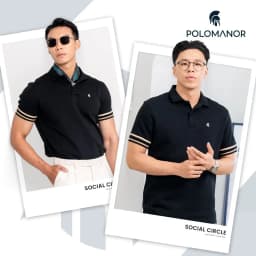 Thumbnail Áo polo nam COSMOS, BST Social Circle chất vải cá sấu cotton interlock cao cấp - POLOMANOR 3