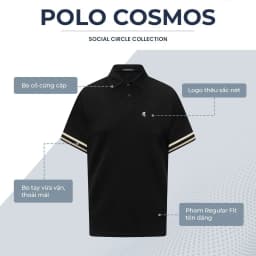 Thumbnail Áo polo nam COSMOS, BST Social Circle chất vải cá sấu cotton interlock cao cấp - POLOMANOR 4