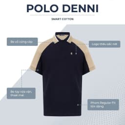 Thumbnail Áo polo nam DENNI, vải cá sấu cotton interlock cao cấp, thanh lịch sang trọng - POLOMANOR 4