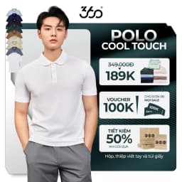 Thumbnail Áo polo nam dệt kim trẻ trung 360 Boutique áo thun polo nam có cổ COOL TOUCH, có bigsize - POTOL516 1