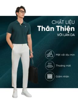 Thumbnail Áo polo nam DOMINUS vải cotton pique 4.0 mềm mịn, co dãn tốt, thoáng mát, đứng form - HUSSIO 3