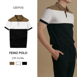 Thumbnail Áo Polo nam FEINZ LEEVUS phối màu, vải CVC cá sấu, form regular APL306 2