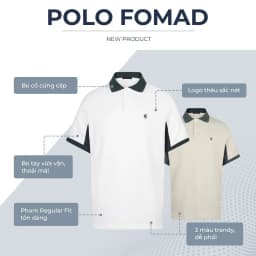 Thumbnail Áo polo nam FOMAD SMART "F" vải cá sấu cotton interlock xuất xịn, thanh lịch sang trọng - POLOMANOR 4