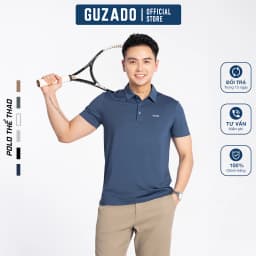 Thumbnail Áo Polo Nam Guzado Cổ Bẻ Coolmax Thể Thao Thấm Hút CựcTốt Kiểu Dáng Basic, Co giãn thoải mái GPL01 1