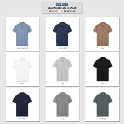 Thumbnail Áo Polo Nam Guzado Cổ Bẻ Coolmax Thể Thao Thấm Hút CựcTốt Kiểu Dáng Basic, Co giãn thoải mái GPL01 2